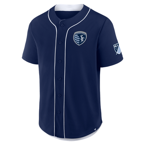 Navy Button Down Jersey
