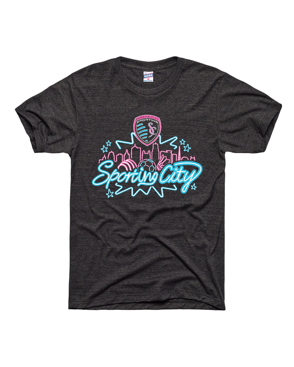 SKC SPORTING CITY SKYLINE NEON T SHIRT