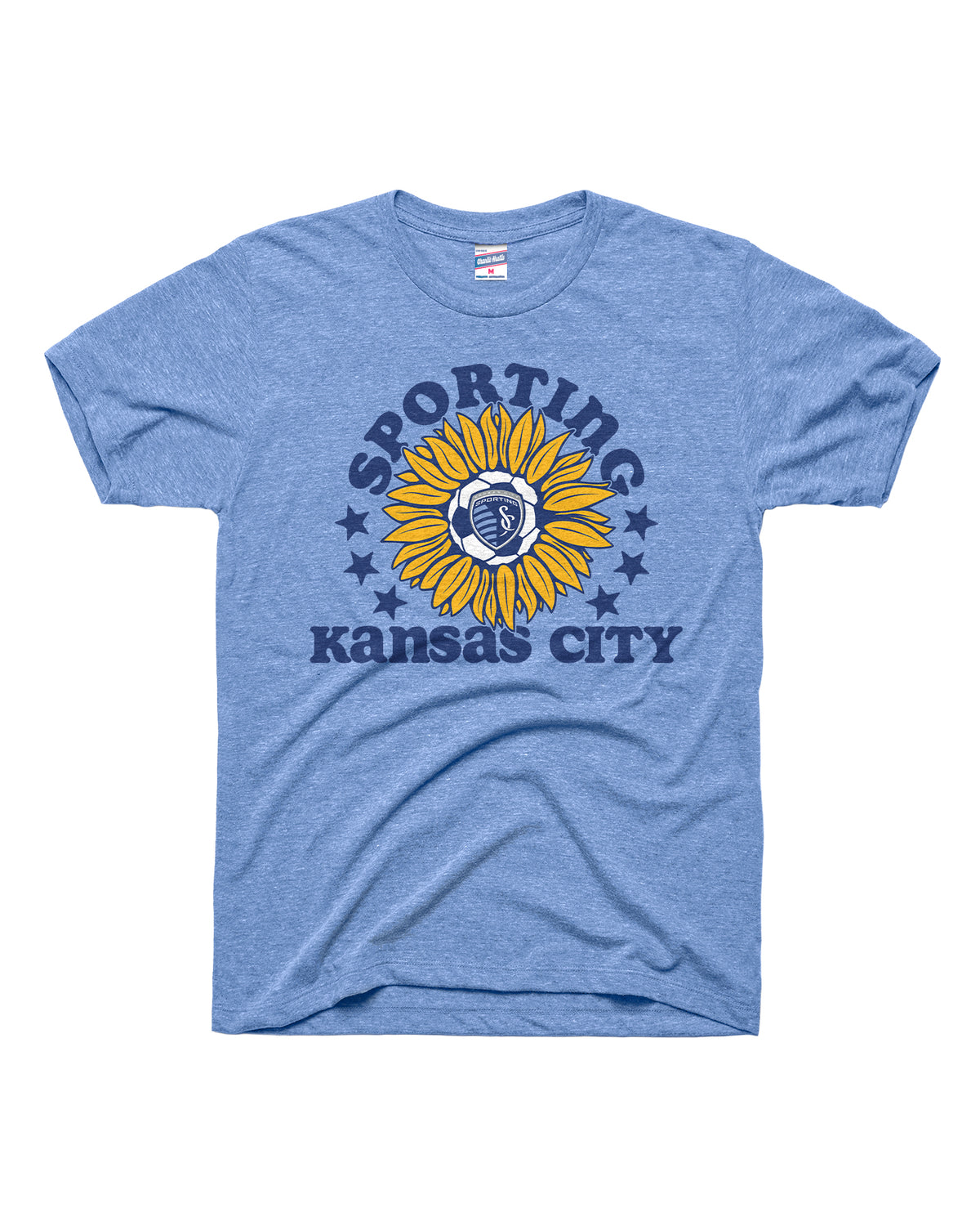 SKC SPORTING KC SUNFLOWER T SHIRT BLUE