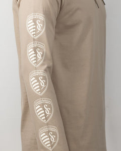 Logo Sleeve Hooded Relaxed LS T-Shirt