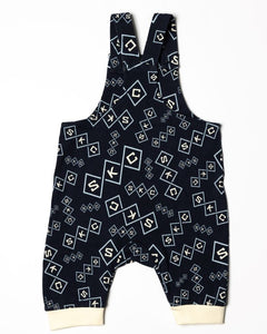 All Over Print Baby Bib Overalls