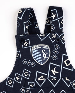 All Over Print Baby Bib Overalls