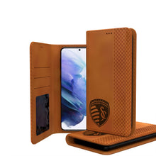 Sporting KC Woodburned Folio Phone Case- Galaxy
